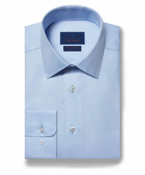 Non-Iron Dress Shirt - Sky Blue | David Donahue
