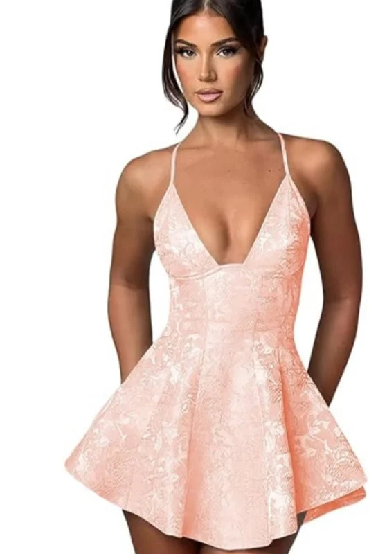 Hor Selling Halter Satin Short Homecoming Dress Ruffle for Girls
