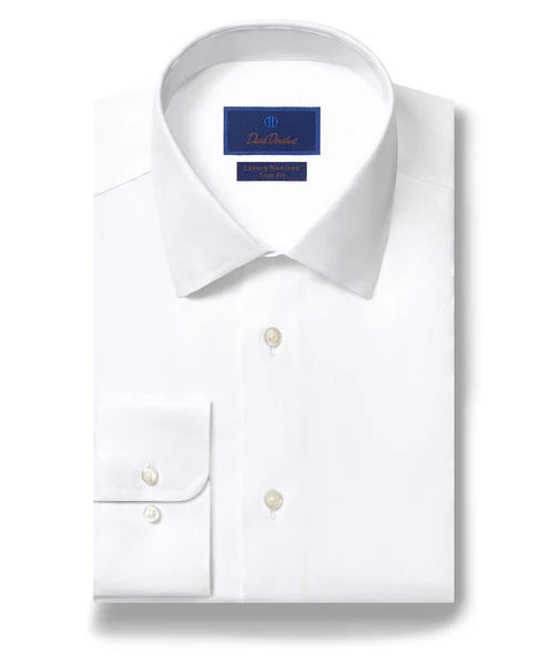 Non-Iron Dress Shirt - White | David Donahue