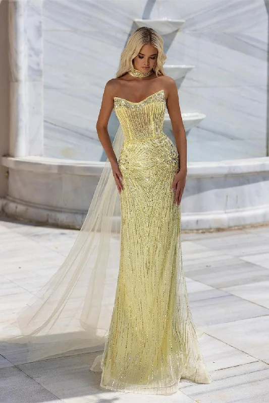 Chic Sweetheart Lace Sleeveless Mermaid Evening Prom Dresses With Watteau