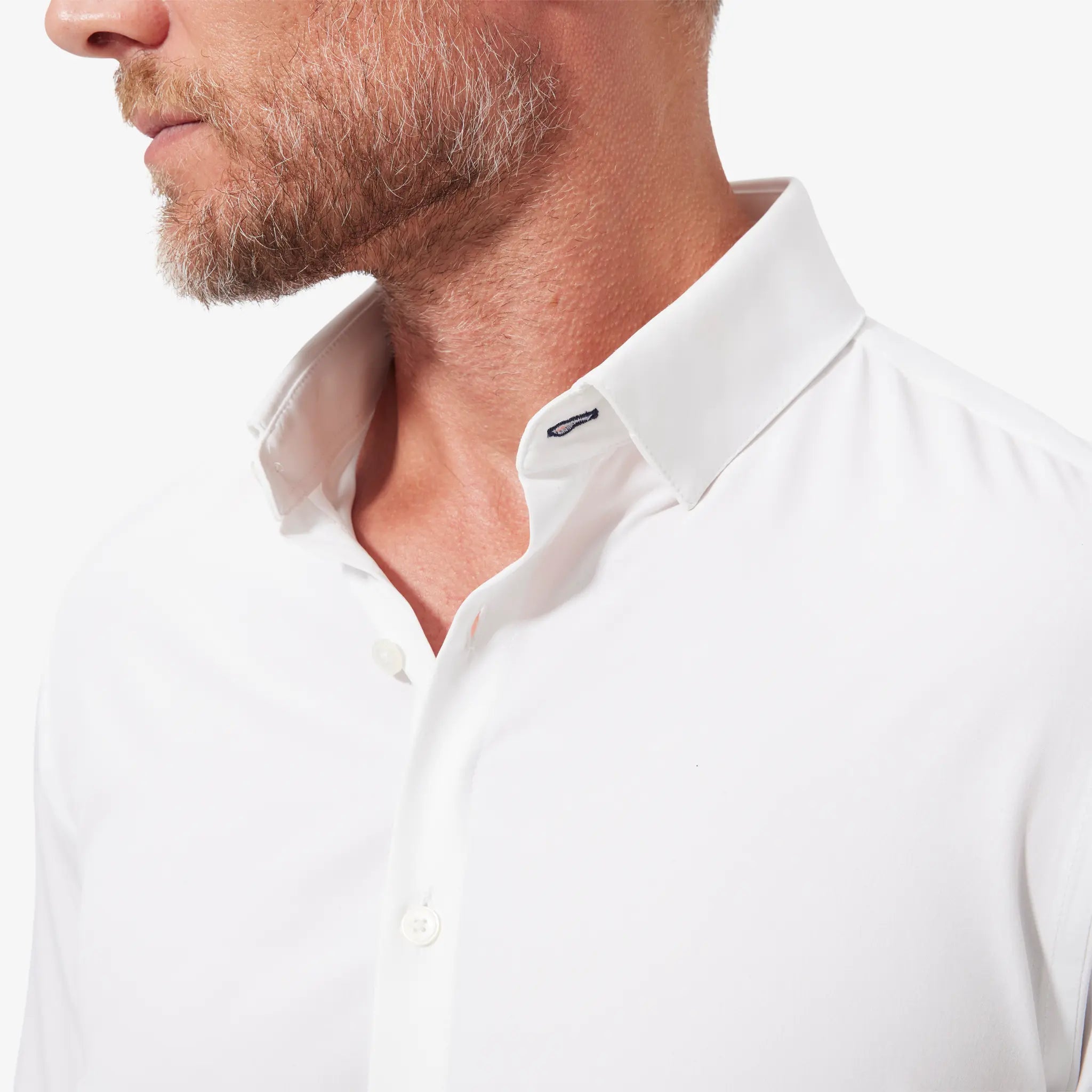 White Solid Leeward Dress Shirt | Mizzen + Main