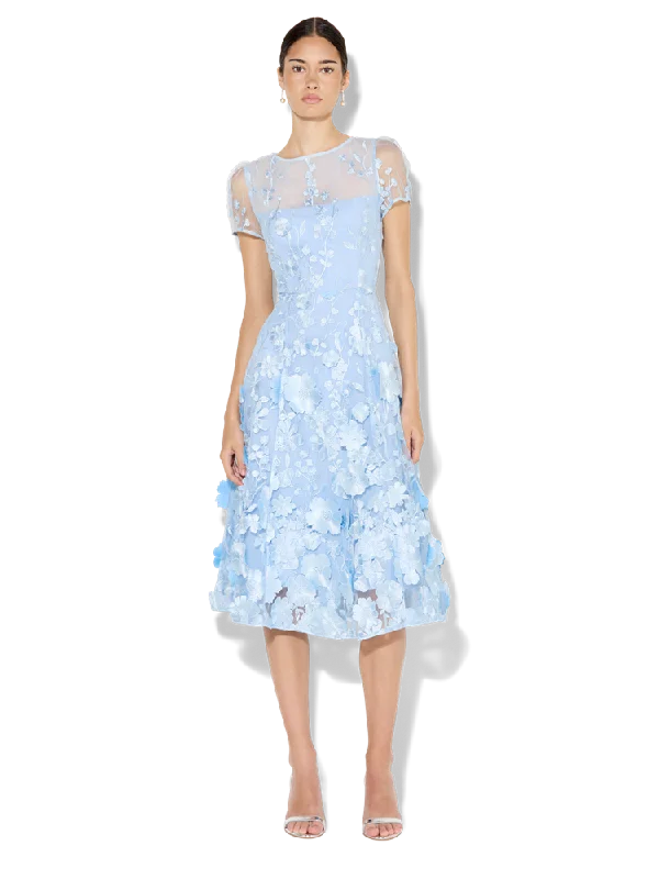 Reece Sky Blue Embroidered Dress