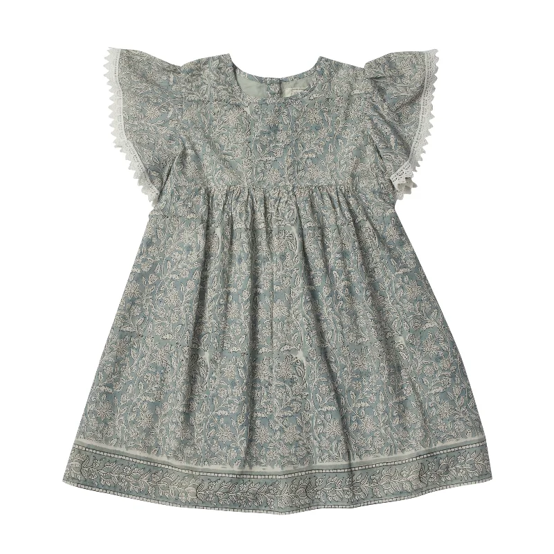 Bonheur du Jour Paris Baby+Girl Dress Blue Green