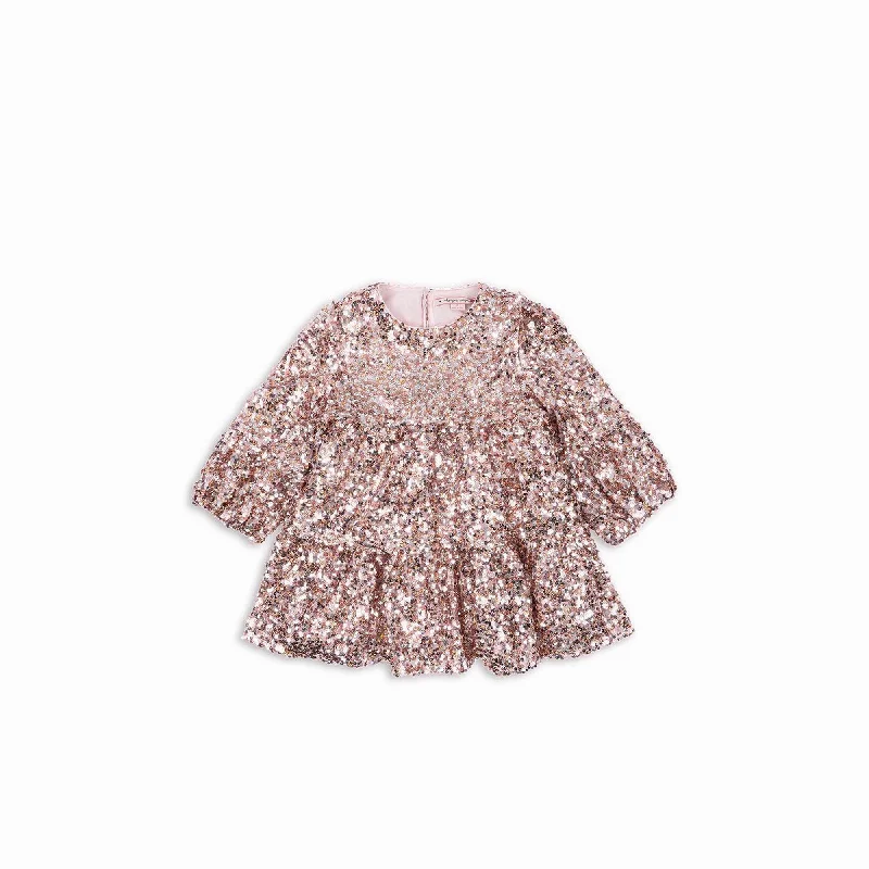 Konges Sløjd Lila Sequins Dress-Grey/Rosa