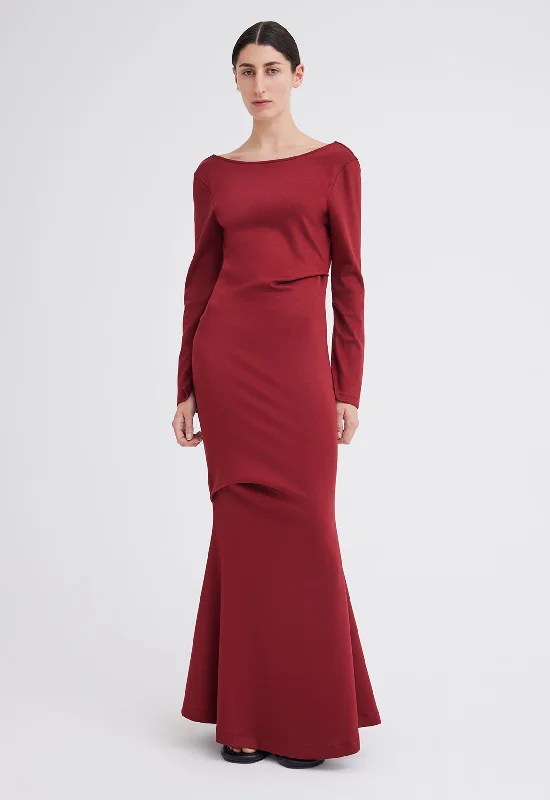 Flux Maxi Dress - Cheru Red Trendy Floral Print Maxi Dress