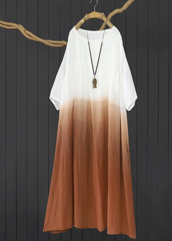 Gradient Color Brown Cozy Holiday Maxi Dress Summer GH1089 Fashionable Button-Down Maxi Dress Gradient Color Brown Cozy Holiday Maxi Dress Summer GH1089 Fashionable Button-Down Maxi Dress
