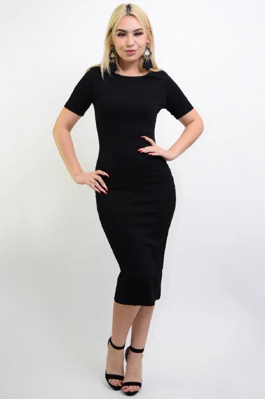 Jarrel, Black bodycon midi dress