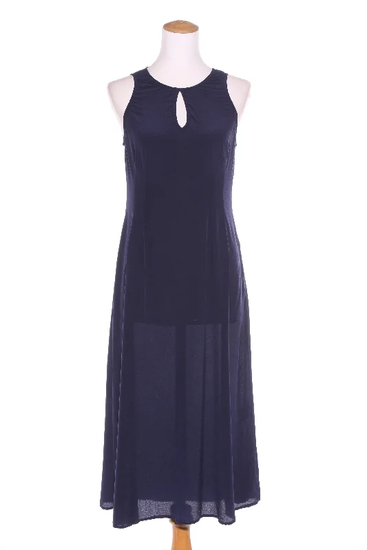 LIAM (NZ) Navy silk midi dress! 8