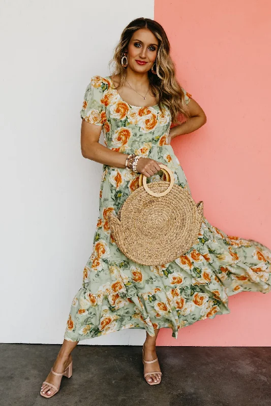 The Jimena Floral Tie Back Maxi Dress - FINAL SALE