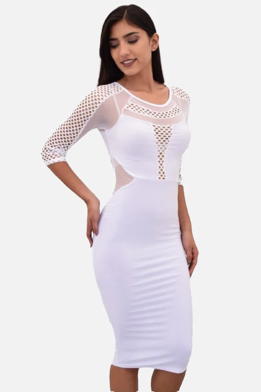 Xiomara, Thin fishnet midi dress