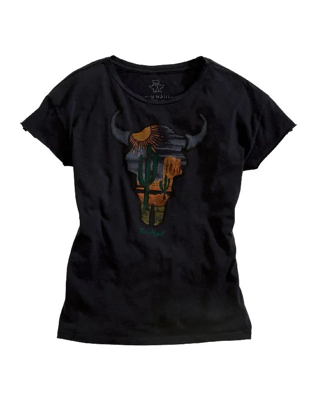 WOMENS TIN HAUL ARROWHEAD W/CACTUS SCREEN BLACK SHORT SLEEVE T-SHIRT Cashmere Blend Cotton Blend Poly Blend WOMENS TIN HAUL ARROWHEAD W/CACTUS SCREEN BLACK SHORT SLEEVE T-SHIRT Cashmere Blend Cotton Blend Poly Blend