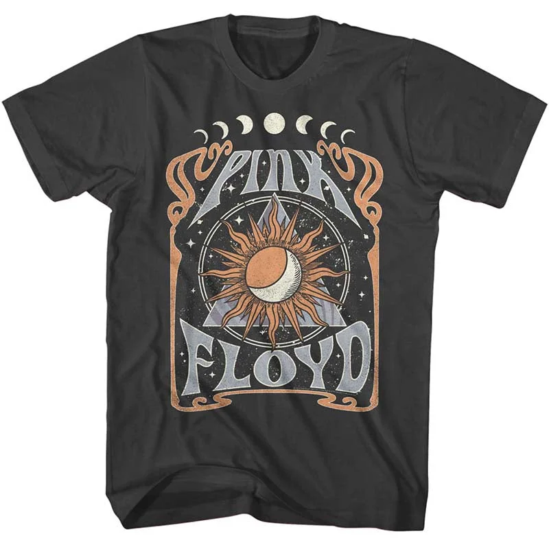 Pink Floyd Sun and Moon Short Sleeve T-Shirt Front Pockets Side Pockets Patch Pockets Pink Floyd Sun and Moon Short Sleeve T-Shirt Front Pockets Side Pockets Patch Pockets