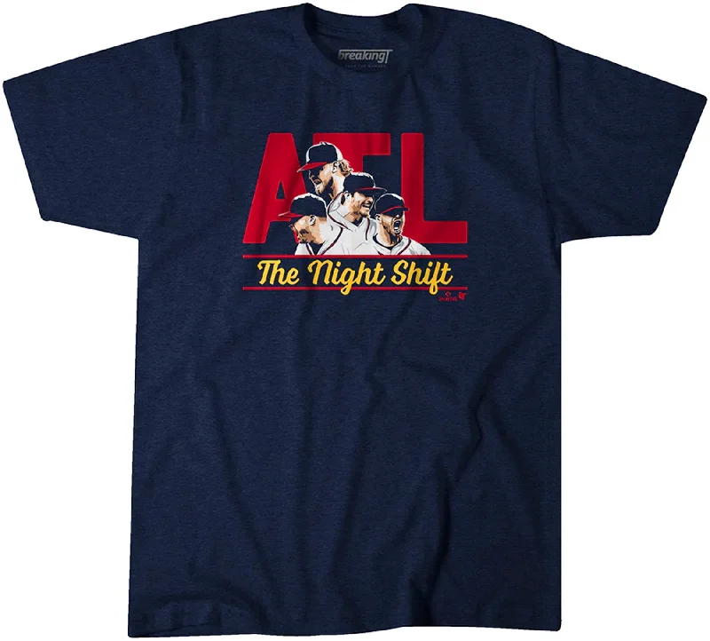 Breaking T's Atlanta: The Night Shift 2022 Unisex Braves T-Shirt Faux Fur Fabric Real Fur Fabric Shearling Fabric Breaking T's Atlanta: The Night Shift 2022 Unisex Braves T-Shirt Faux Fur Fabric Real Fur Fabric Shearling Fabric