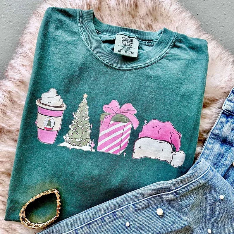 Christmas Quad Short Sleeve T-Shirt Faux Fur Fabric Real Fur Fabric Shearling Fabric Christmas Quad Short Sleeve T-Shirt Faux Fur Fabric Real Fur Fabric Shearling Fabric