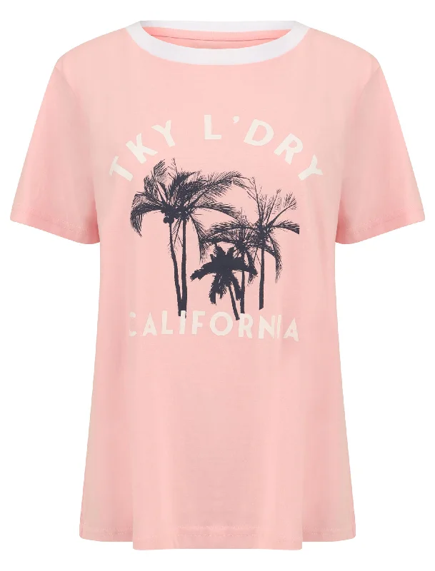 Deia Palm Motif Cotton Jersey Ringer T-Shirt In Rose Shadow - Tokyo Laundry Chenille Blend Fleece Blend Nylon Blend Deia Palm Motif Cotton Jersey Ringer T-Shirt In Rose Shadow - Tokyo Laundry Chenille Blend Fleece Blend Nylon Blend
