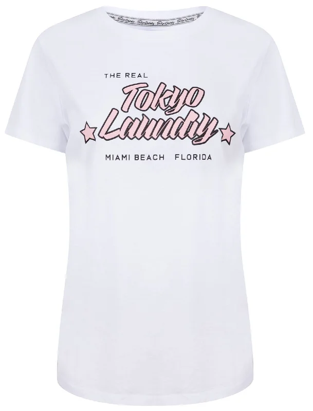 Linda Cotton Crew Neck T-Shirt in Bright White - Tokyo Laundry Zippered Buttoned Snapped Linda Cotton Crew Neck T-Shirt in Bright White - Tokyo Laundry Zippered Buttoned Snapped