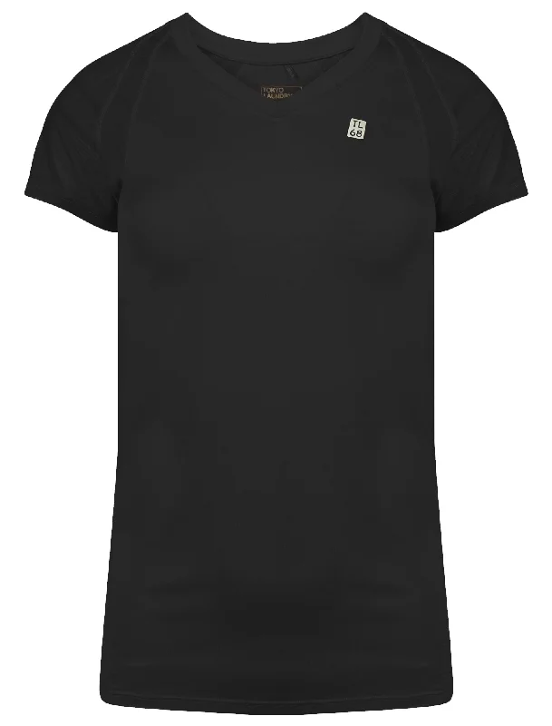 Retton Mesh Panel Stretch Jersey T-Shirt in Black - Tokyo Laundry Active Polka Dot Checkered Tartan Retton Mesh Panel Stretch Jersey T-Shirt in Black - Tokyo Laundry Active Polka Dot Checkered Tartan