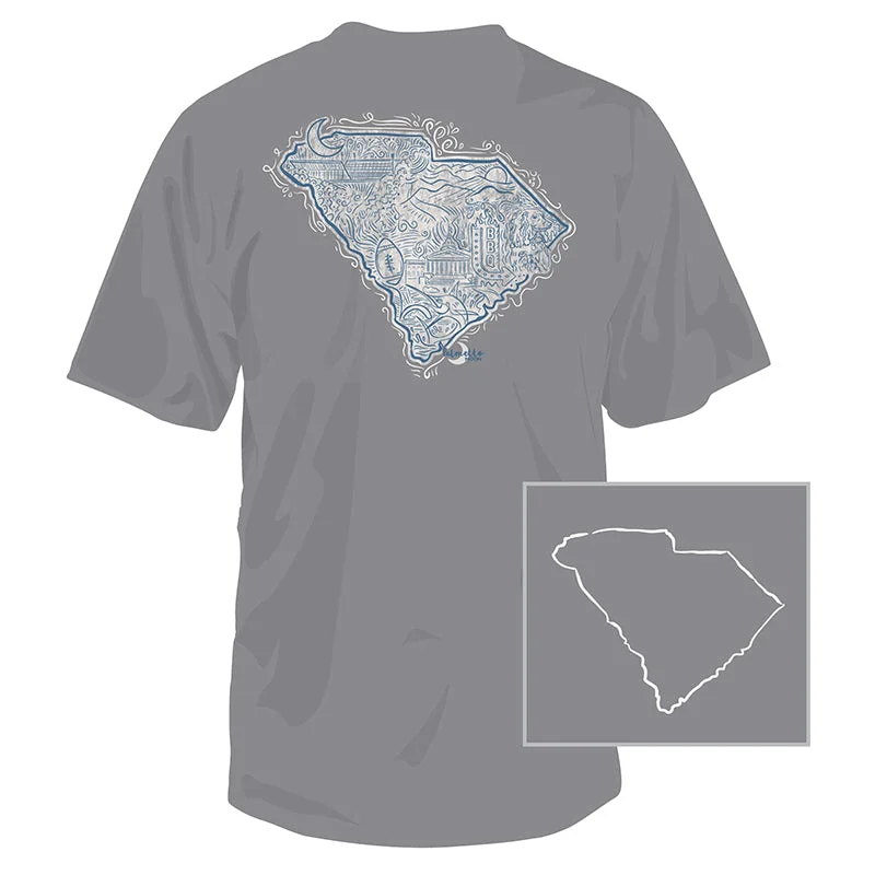 South Carolina State Collage Short Sleeve T-Shirt Terry Blend Velvet Blend Canvas Blend South Carolina State Collage Short Sleeve T-Shirt Terry Blend Velvet Blend Canvas Blend