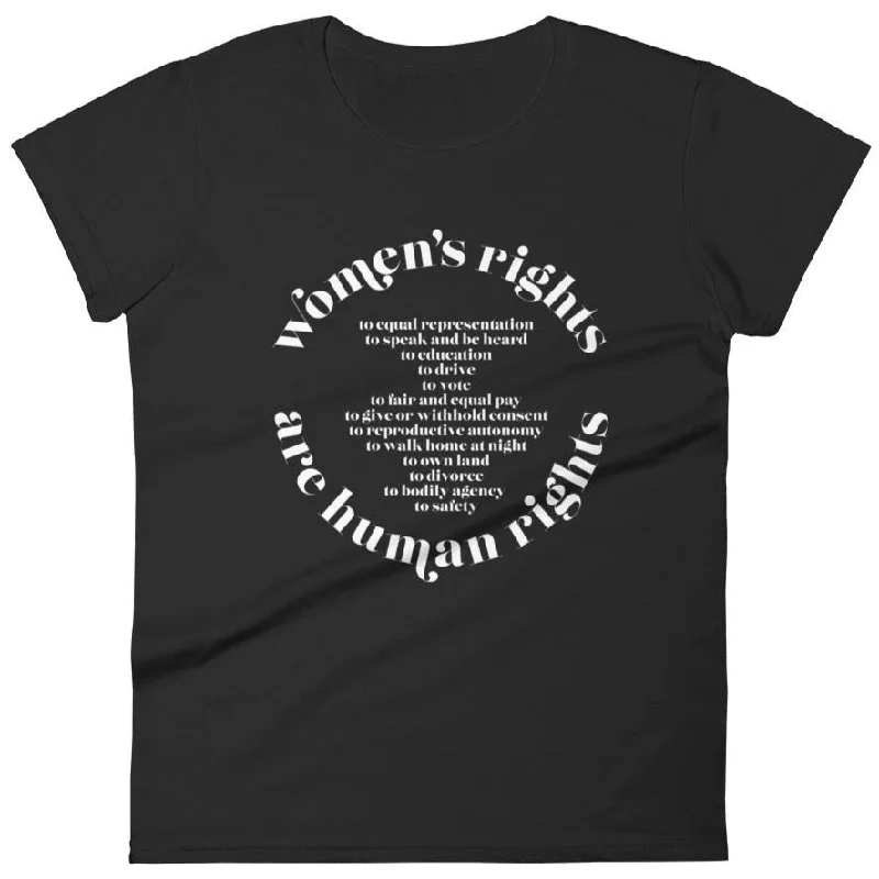 Women's Rights Are Human Rights (International Women's Day) -- Women's T-Shirt Print Jacquard Patchwork Women's Rights Are Human Rights (International Women's Day) -- Women's T-Shirt Print Jacquard Patchwork