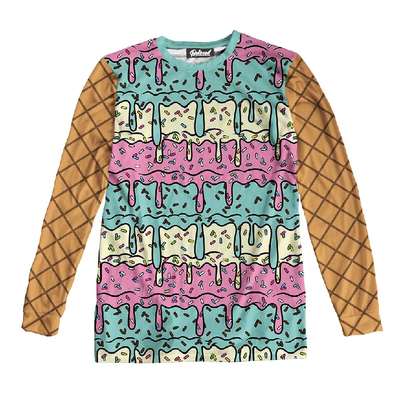 Ice Cream Drip Unisex Long Sleeve Tee