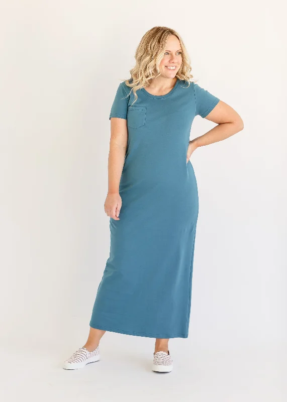 Jane T-Shirt Maxi Dress Marine Blue - Final Sale