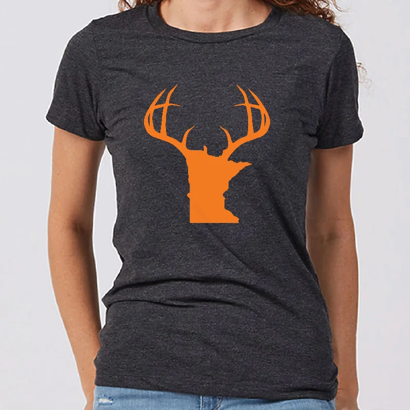 Minnesota Blaze Orange Antlers Women's Slim Fit T-Shirt