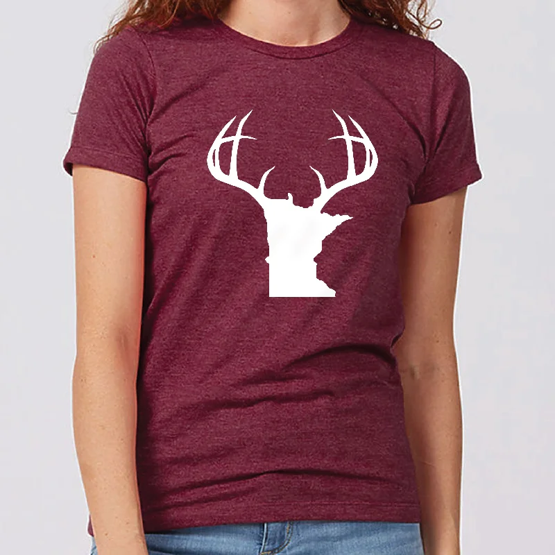 Minnesota White Antlers Women's Slim Fit T-Shirt