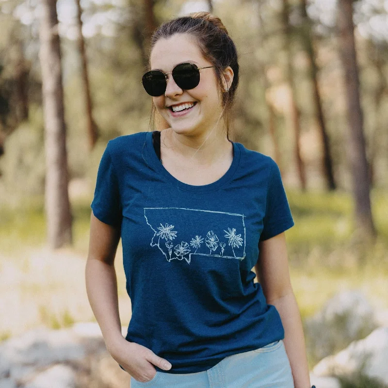 Montana Wildflower Ladies Tee - Blue