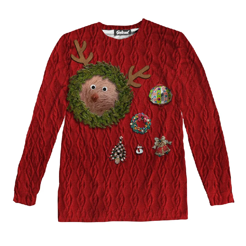 Reindeer Nipple Unisex Long Sleeve Tee