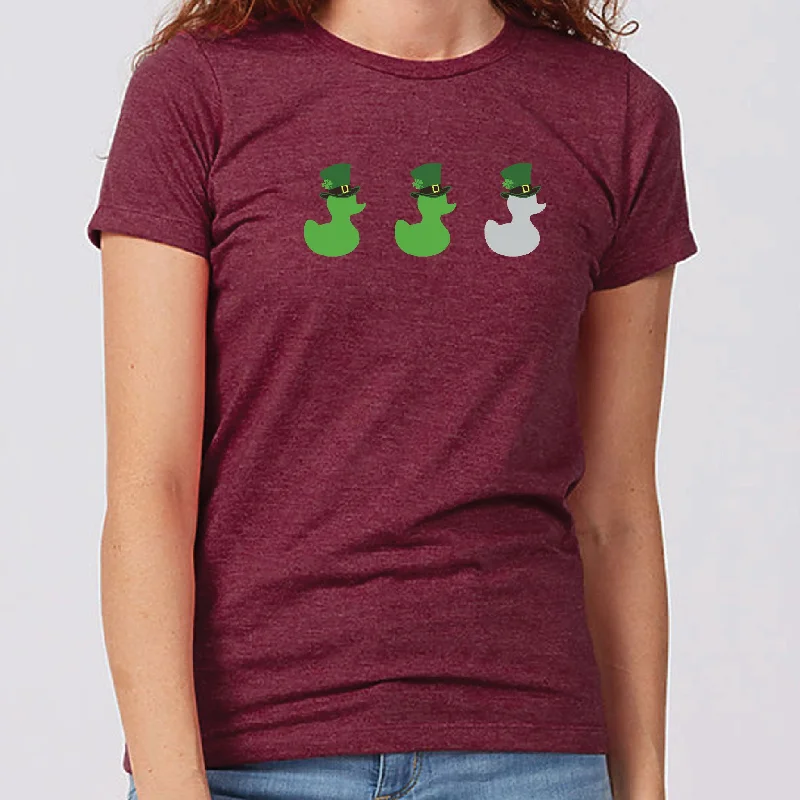 St Paddy's Duck Duck Grey Duck Minnesota Women's Slim Fit T-Shirt