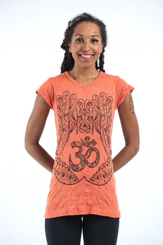 Sure Design Women's Ohm hands T-Shirt Orange