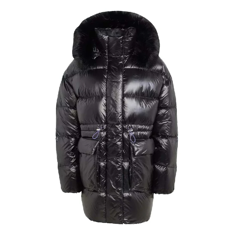 adidas - Women's Puffed Long Fur Jacket (IR7117) Knit Fabric Woven Fabric Fleece Fabric adidas - Women's Puffed Long Fur Jacket (IR7117) Knit Fabric Woven Fabric Fleece Fabric