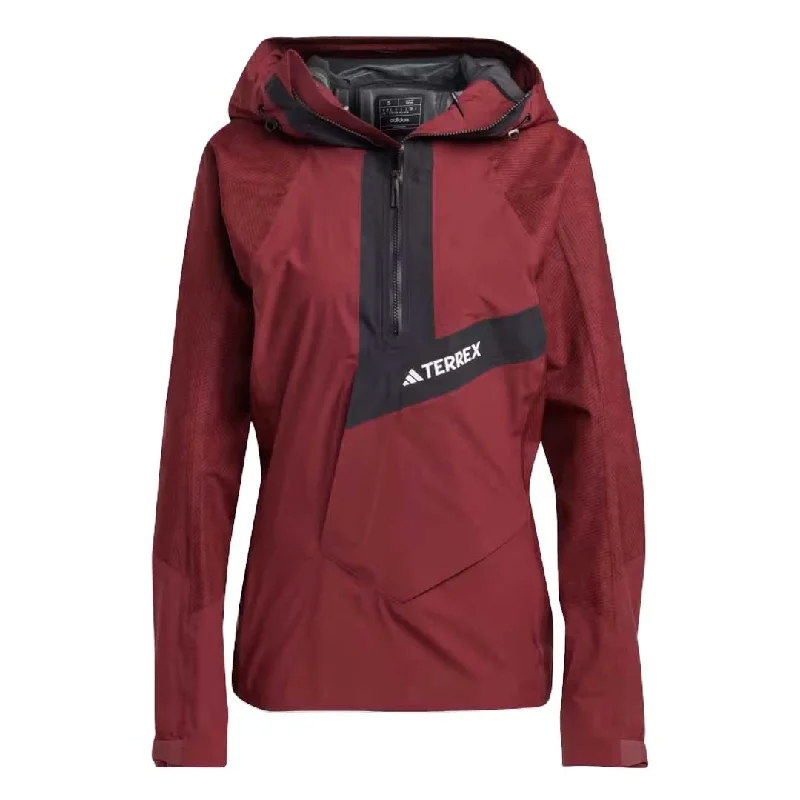 adidas - Women's Terrex Techrock Rain.Rdy Anorak Jacket (HU1833) Knit Fabric Woven Fabric Fleece Fabric adidas - Women's Terrex Techrock Rain.Rdy Anorak Jacket (HU1833) Knit Fabric Woven Fabric Fleece Fabric
