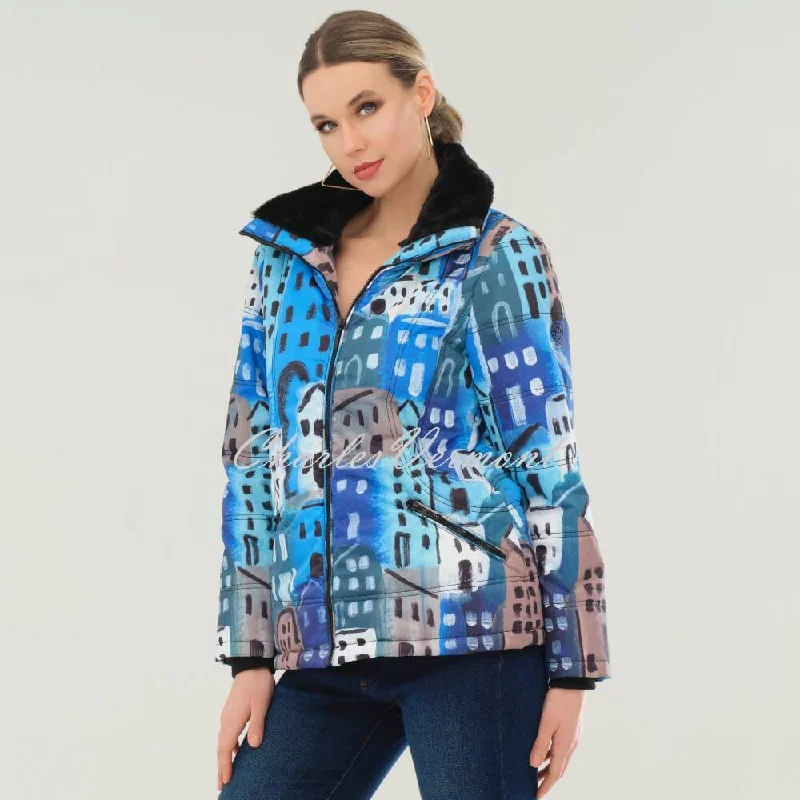 Dolcezza 'City Stories' Faux Fur Collar Jacket - Style 73856 Trench Coat Raincoat Waterproof Jacket Dolcezza 'City Stories' Faux Fur Collar Jacket - Style 73856 Trench Coat Raincoat Waterproof Jacket