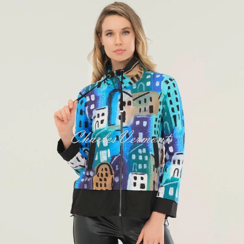 Dolcezza 'City Stories' Zip Jacket with Drawstring Hem - Style 73725 Lace Jacket Ribbed Jacket Sequined Jacket Dolcezza 'City Stories' Zip Jacket with Drawstring Hem - Style 73725 Lace Jacket Ribbed Jacket Sequined Jacket
