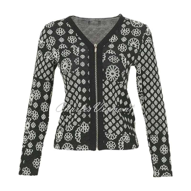 Dolcezza 'Forever Black & White' Knit Zip Jacket - Style 74132 Rayon Fabric Velvet Fabric Corduroy Fabric Dolcezza 'Forever Black & White' Knit Zip Jacket - Style 74132 Rayon Fabric Velvet Fabric Corduroy Fabric