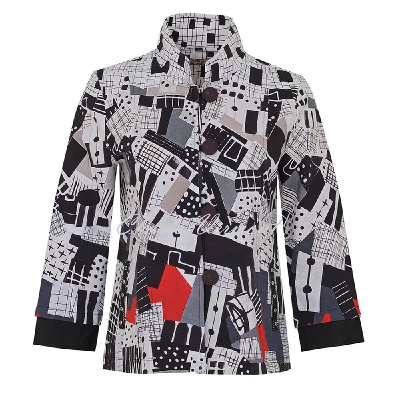 Dolcezza Jacket With Pocket Eyelet Detail - Style 73608 Elasticated Jacket Padded Jacket Insulated Jacket Dolcezza Jacket With Pocket Eyelet Detail - Style 73608 Elasticated Jacket Padded Jacket Insulated Jacket