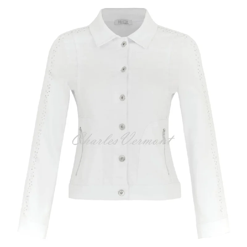 Dolcezza Jacket With Rhinestone Sleeves - Style 24203 Denim Jacket Leather Jacket Suede Jacket Dolcezza Jacket With Rhinestone Sleeves - Style 24203 Denim Jacket Leather Jacket Suede Jacket