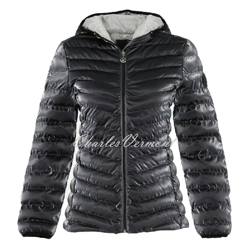 Dolcezza Lightly Quilted Jacket - Style 73862 (Steel) Fleece Jacket Down Jacket Feather Jacket Dolcezza Lightly Quilted Jacket - Style 73862 (Steel) Fleece Jacket Down Jacket Feather Jacket