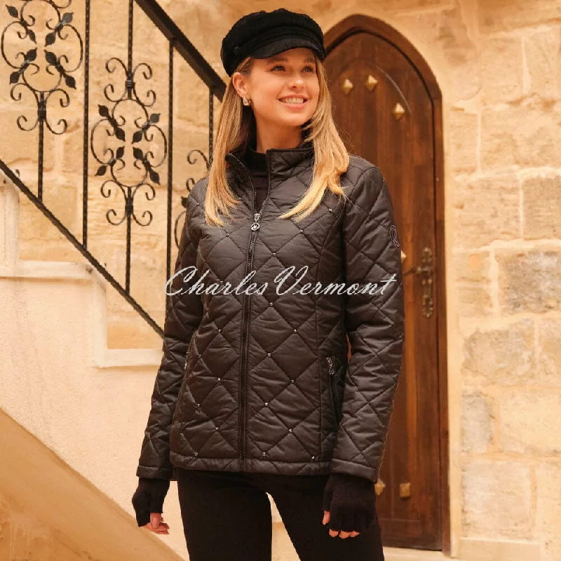 Dolcezza Quilted Stud Jacket - Style 74816 Toggled Jacket Drawstring Jacket Belted Jacket Dolcezza Quilted Stud Jacket - Style 74816 Toggled Jacket Drawstring Jacket Belted Jacket