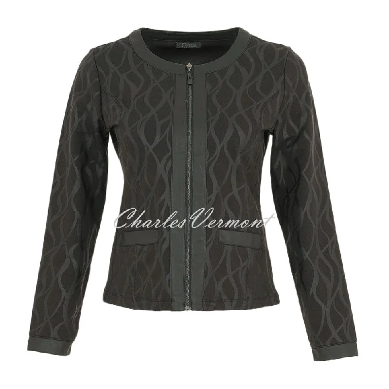 Dolcezza 'Timeless Leather' Collarless Zip Jacket - Style 74126 Chenille Fabric Brocade Fabric Lace Fabric Dolcezza 'Timeless Leather' Collarless Zip Jacket - Style 74126 Chenille Fabric Brocade Fabric Lace Fabric