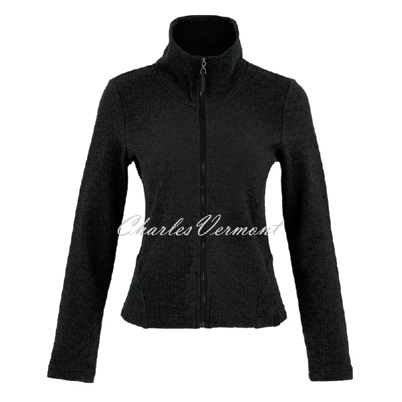 Dolcezza Zip Jacket - Style 73211 (Black) Rayon Jacket Velvet Jacket Corduroy Jacket Dolcezza Zip Jacket - Style 73211 (Black) Rayon Jacket Velvet Jacket Corduroy Jacket