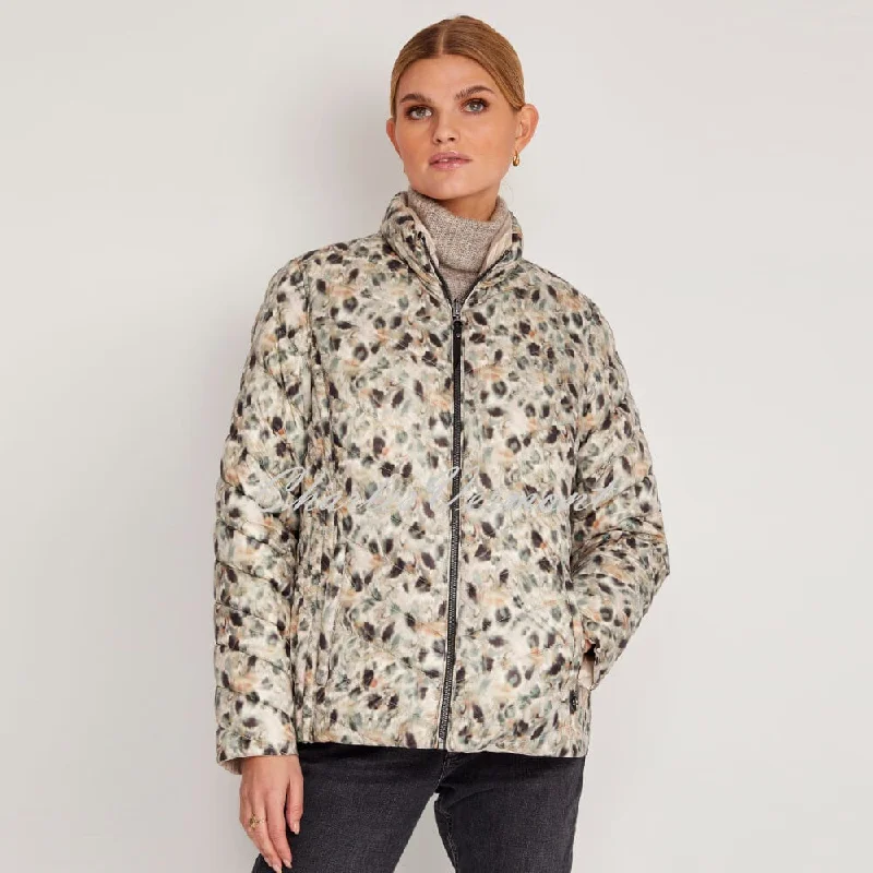 Frandsen Lightly Padded 2-in-1 Reversible Jacket - Style 726-588-8511 (Pale Beige / Dark Brown / Multi) Satin Jacket Silk Jacket Chiffon Jacket Frandsen Lightly Padded 2-in-1 Reversible Jacket - Style 726-588-8511 (Pale Beige / Dark Brown / Multi) Satin Jacket Silk Jacket Chiffon Jacket