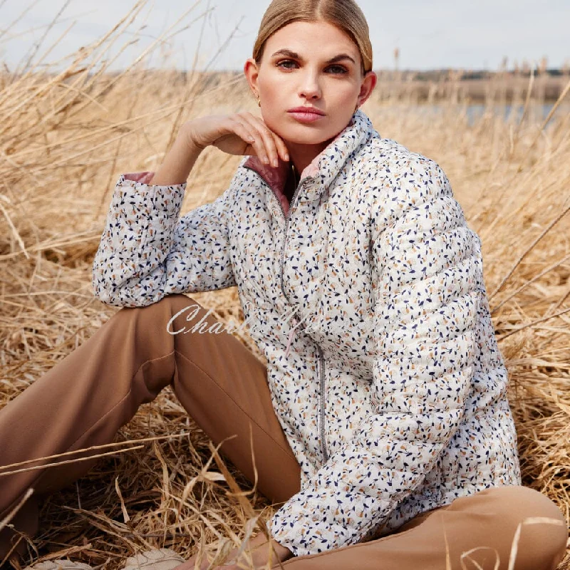 Frandsen Lightly Padded 2-in-1 Reversible Jacket - Style 826-588-4242 (Rose / Multi) Print Jacket Jacquard Jacket Patchwork Jacket Frandsen Lightly Padded 2-in-1 Reversible Jacket - Style 826-588-4242 (Rose / Multi) Print Jacket Jacquard Jacket Patchwork Jacket