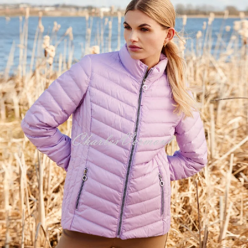 Frandsen Lightweight Down Jacket - Style 528-588-51 (Lavender) Lace Jacket Ribbed Jacket Sequined Jacket Frandsen Lightweight Down Jacket - Style 528-588-51 (Lavender) Lace Jacket Ribbed Jacket Sequined Jacket