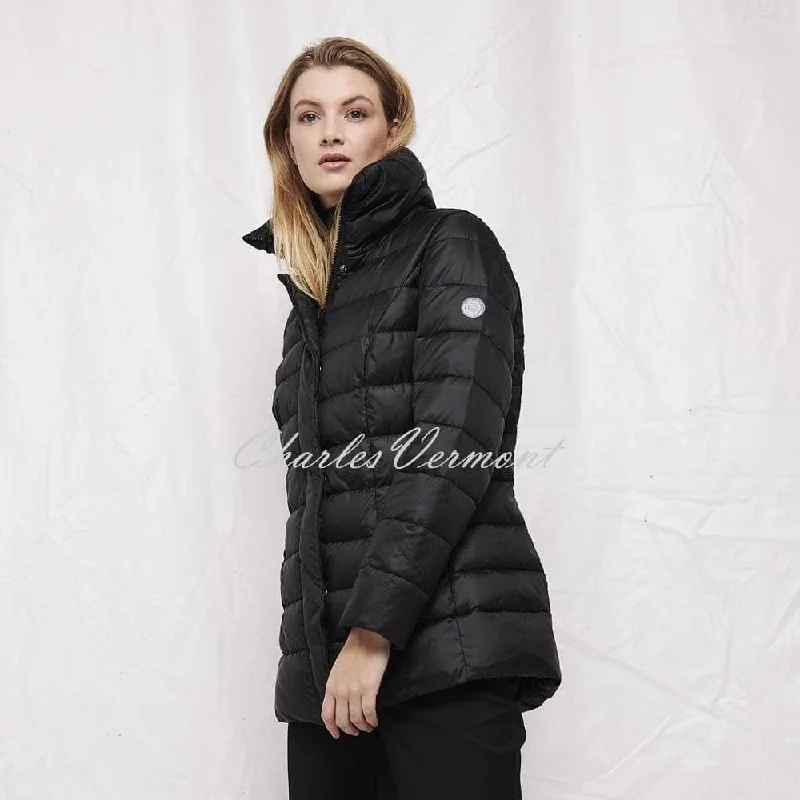 Frandsen Padded Jacket - Style 332-321-90 (Black) Ribbed Jacket Pleated Jacket Ruffled Jacket Frandsen Padded Jacket - Style 332-321-90 (Black) Ribbed Jacket Pleated Jacket Ruffled Jacket