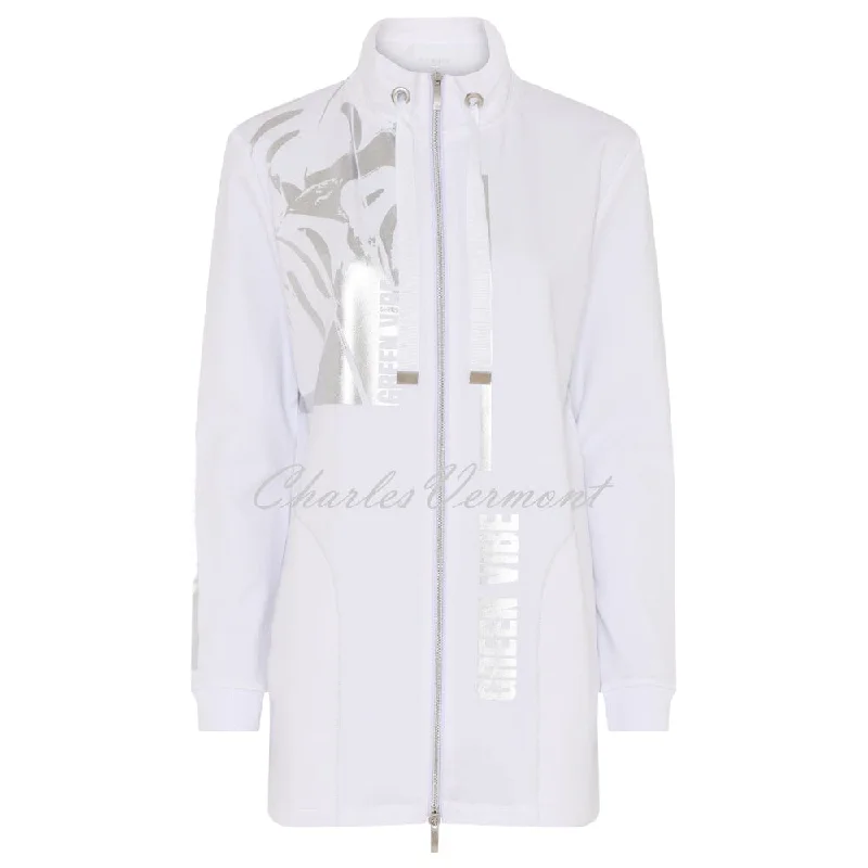 I'cona 'Green Vibe' Longline Jacket - Style 67185-60052-10 (White) Insulated Jacket Fitted Jacket Loose Jacket I'cona 'Green Vibe' Longline Jacket - Style 67185-60052-10 (White) Insulated Jacket Fitted Jacket Loose Jacket