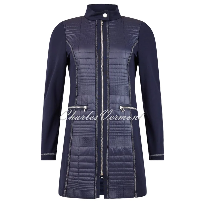 I'cona Longline Jacket - Style 67220-60140-69 (Navy) Hoodie Zip-Up Jacket Button-Up Jacket I'cona Longline Jacket - Style 67220-60140-69 (Navy) Hoodie Zip-Up Jacket Button-Up Jacket