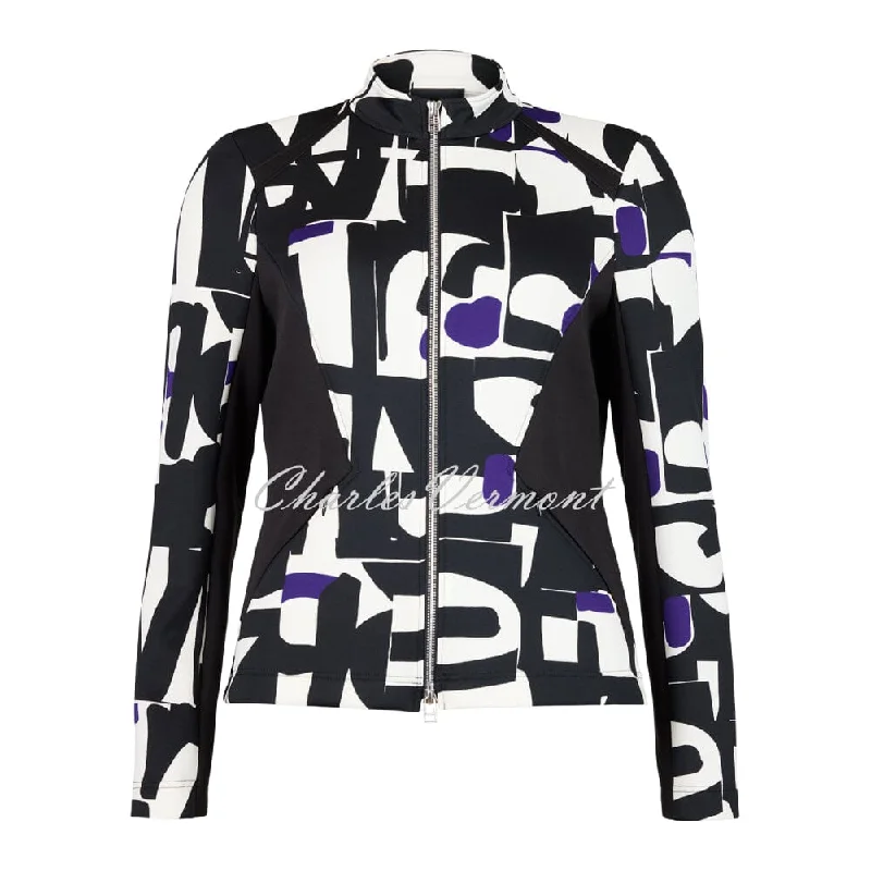 I'cona Printed Zip Jacket - Style 67281-60260-54 Satin Jacket Silk Jacket Chiffon Jacket I'cona Printed Zip Jacket - Style 67281-60260-54 Satin Jacket Silk Jacket Chiffon Jacket