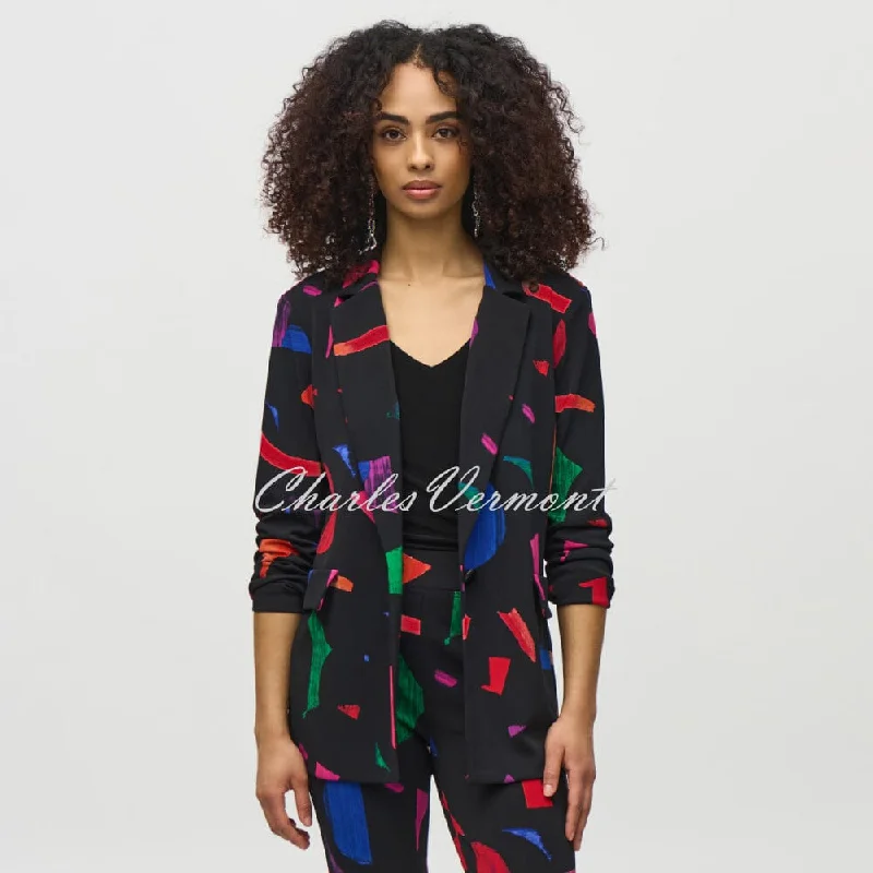 Joseph Ribkoff Abstract Print Blazer Jacket - Style 244231 Rayon Jacket Velvet Jacket Corduroy Jacket Joseph Ribkoff Abstract Print Blazer Jacket - Style 244231 Rayon Jacket Velvet Jacket Corduroy Jacket